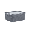 Canasta Rattan Ecored 8Lt Gris 02496GRIS