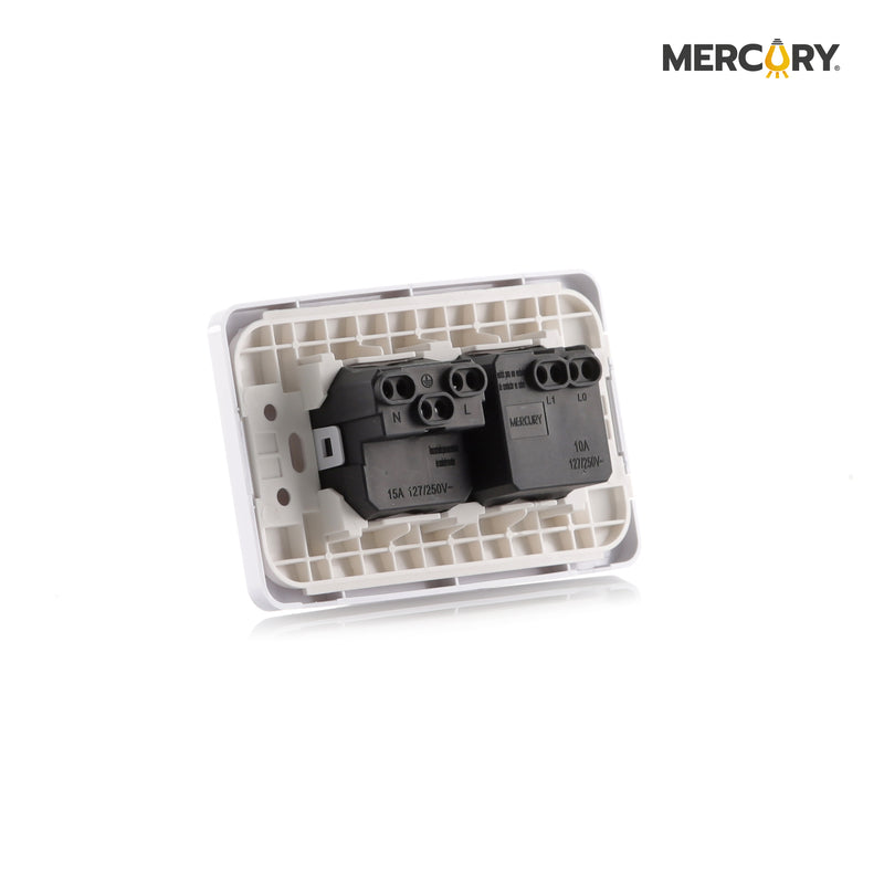 Toma + Interrupor Blanco ETI12