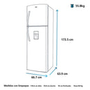 Nevera Frost Mabe 390Lt 2 Puertas Grafito. RMC390FACG1