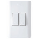 Pulsador Doble Duomo Blanco 15055