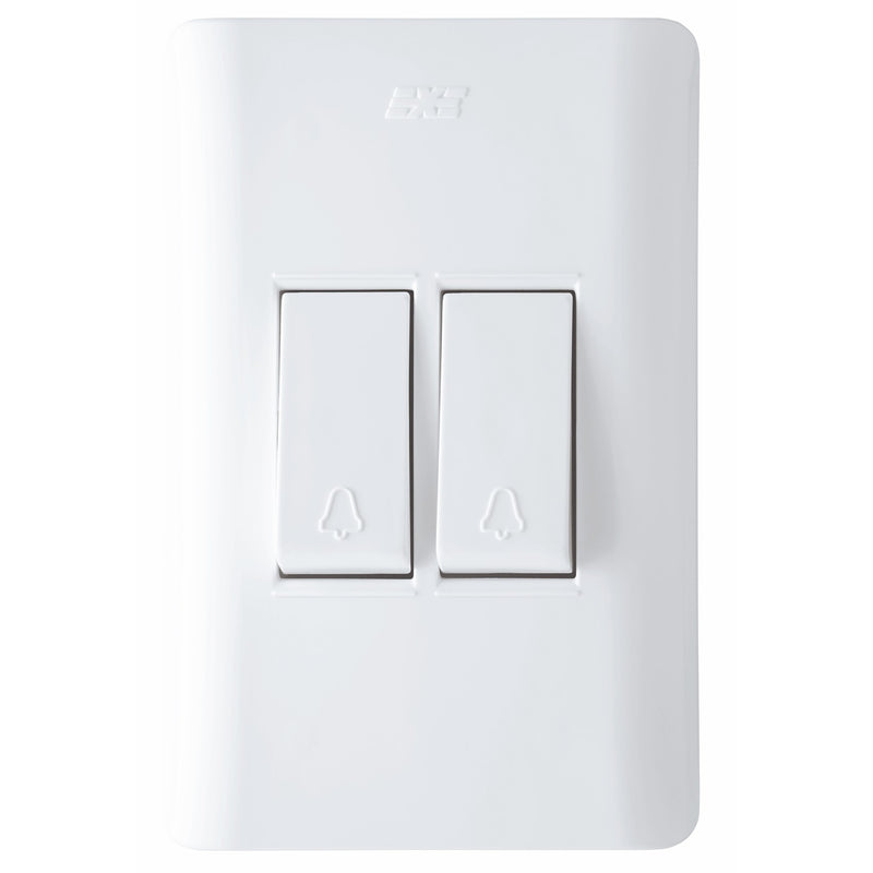 Pulsador Doble Duomo Blanco 15055