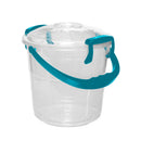 Balde Fantasía 15 L Transparente con Manija Azul 06545AZUL