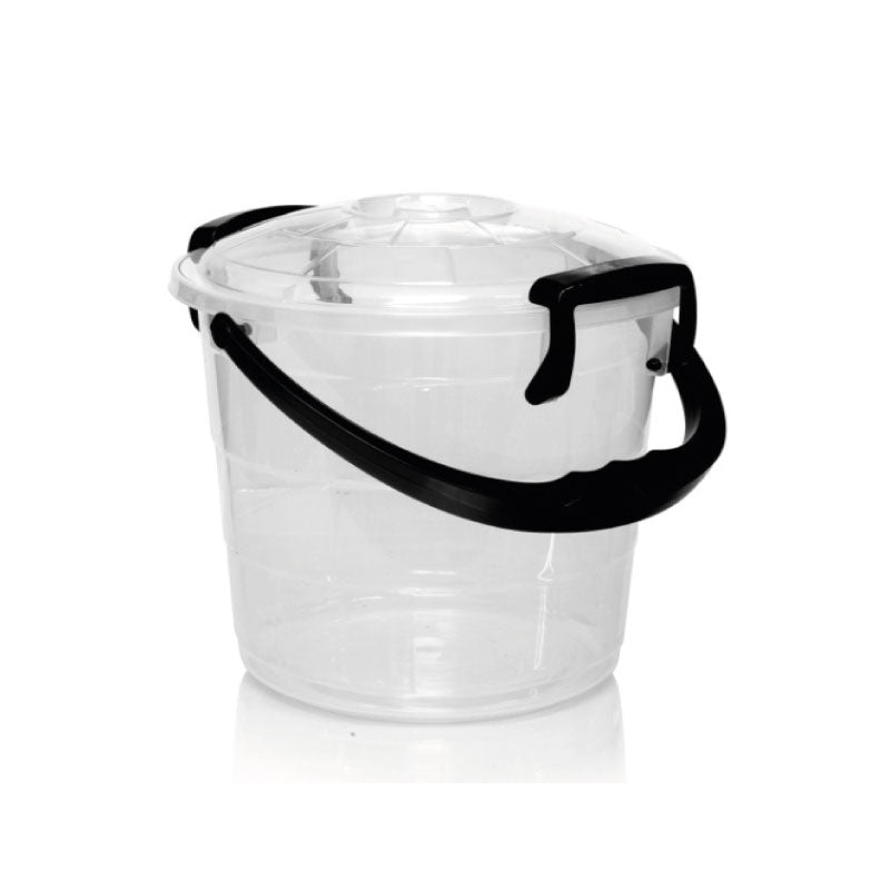 Balde Fantasia 10Lt Transparente Manija Negro 06544NEGRO