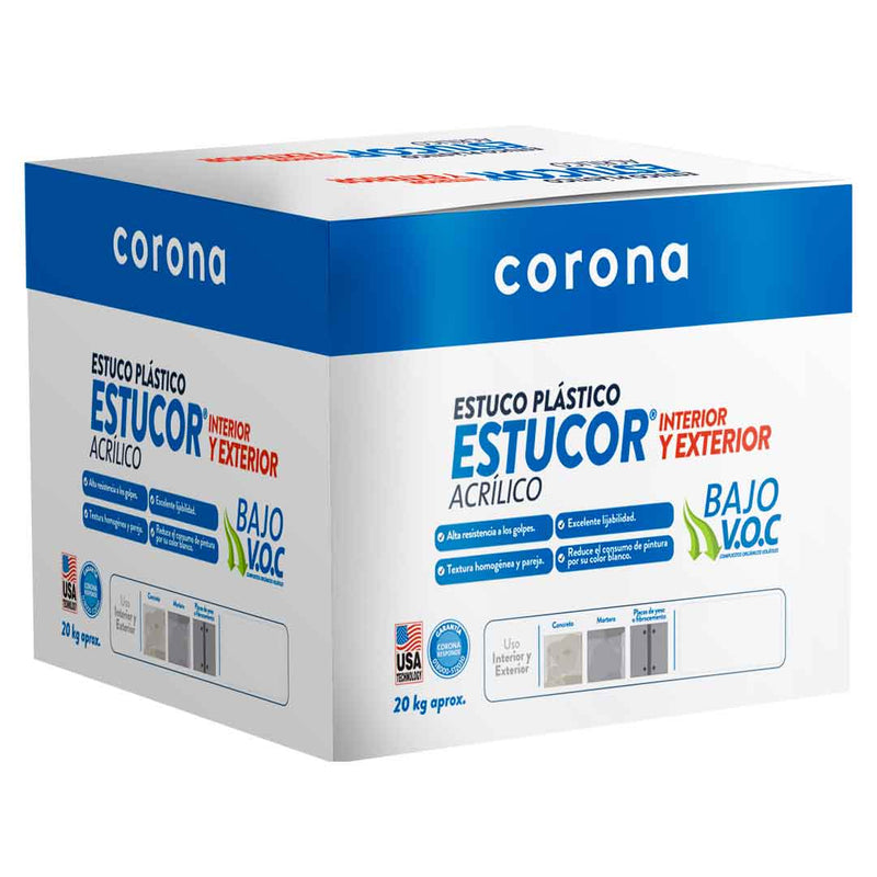 Estucor plástico caja interior/exterior x 20 kg