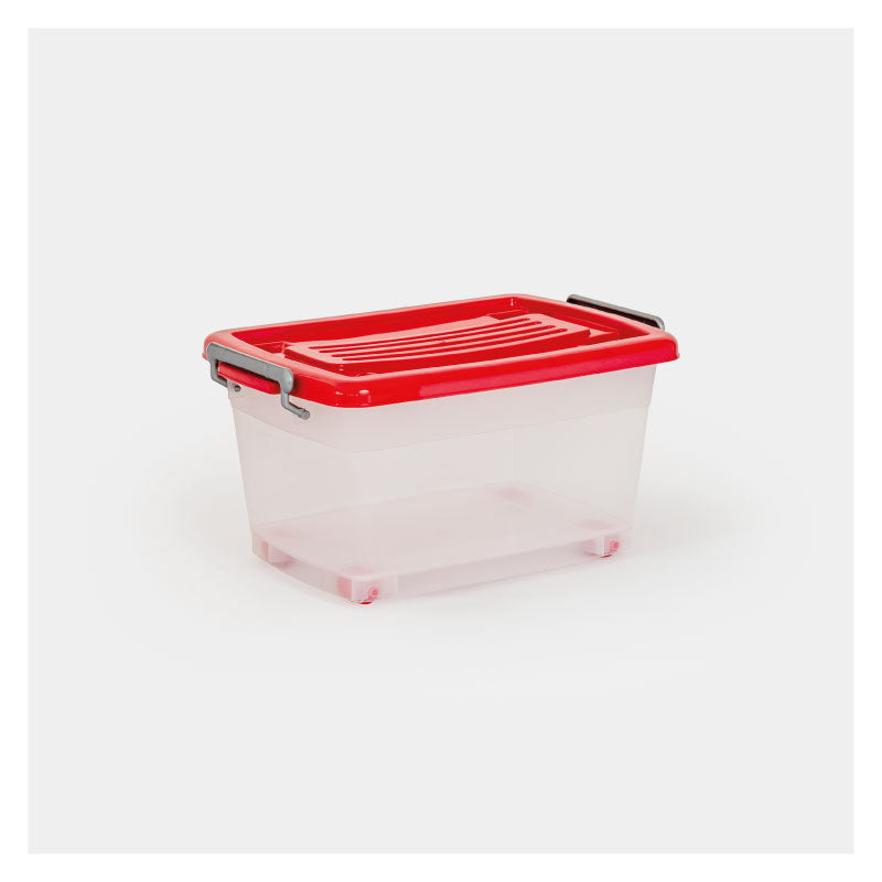 Caja Megautil con Ruedas de 25 Litros Rojo