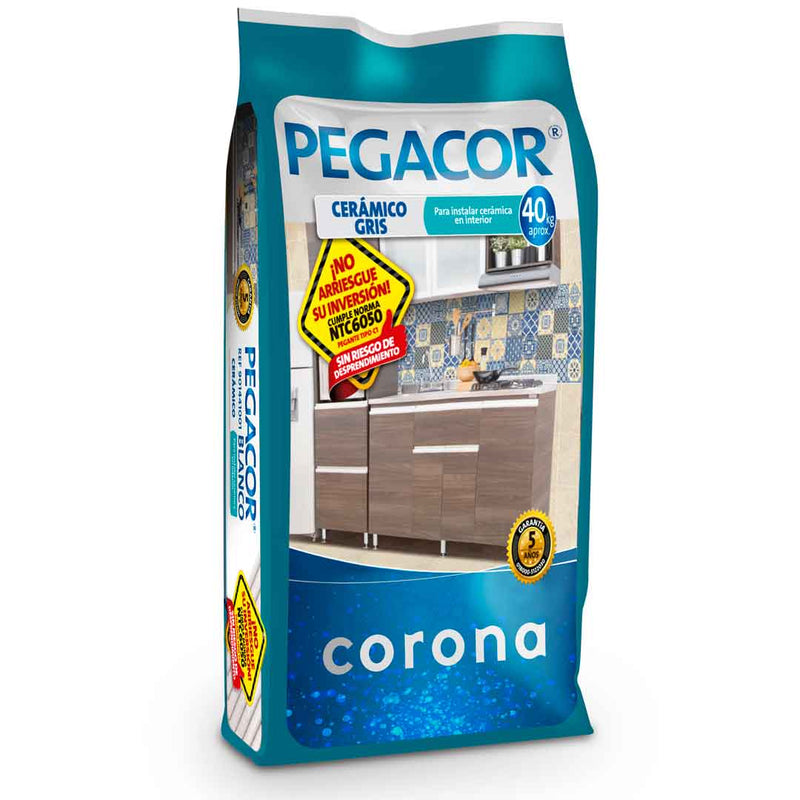 Pegacor cerámico gris Bulto x  40Kg