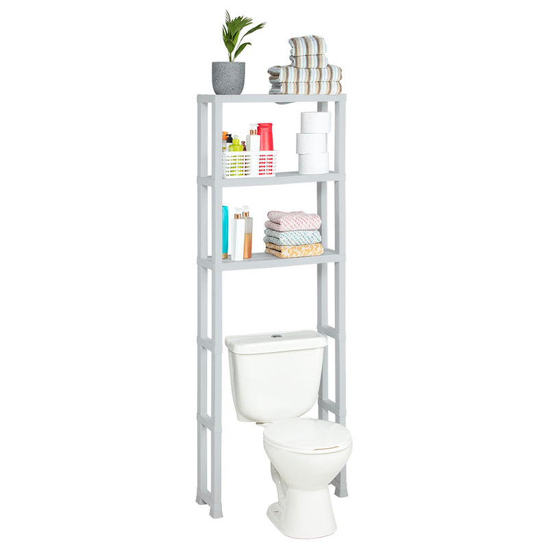 Estante Organizador de Baño 3 Niveles Gris Hielo