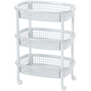 Canasta Móvil Ovalada Blanco 4578