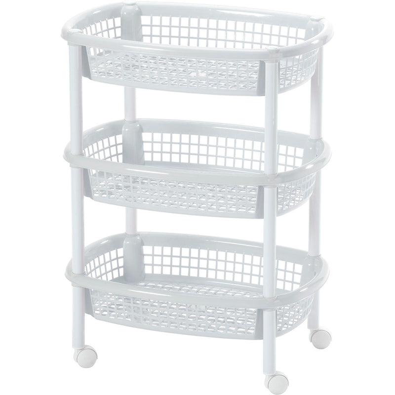 Canasta Móvil Ovalada Blanco 4578