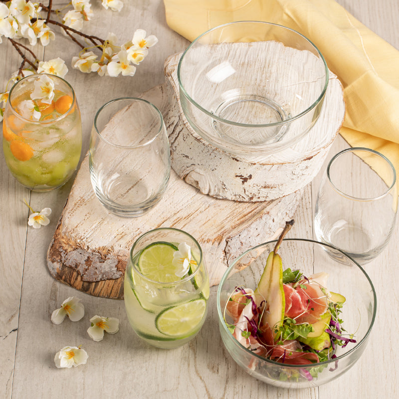 Set 4 Vasos para Bebidas + 2 Ensaladeras 9837ELCPT