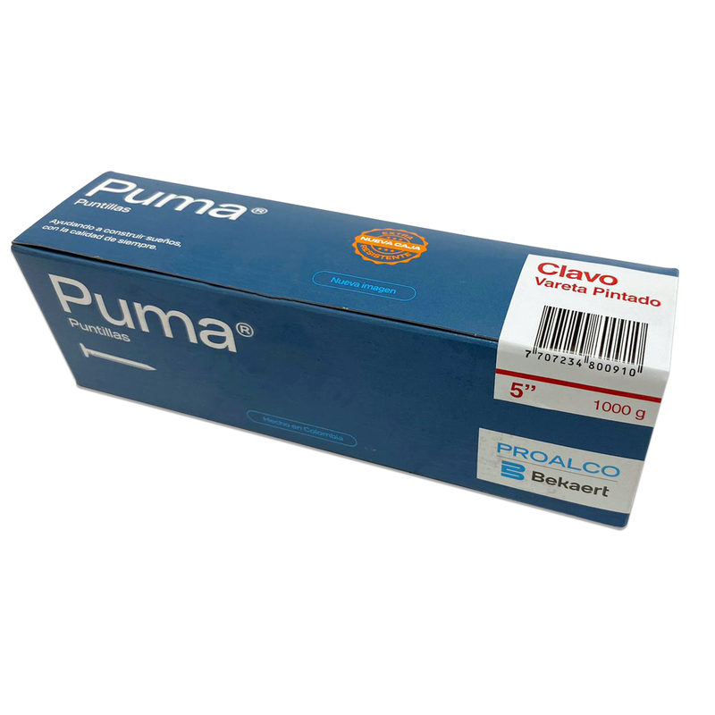 Clavo vareta pintado 5" X 25Kg PUMA