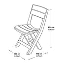 Combo Mesa Redonda Baru +2 Sillas Plegables Baru Mocca 13007