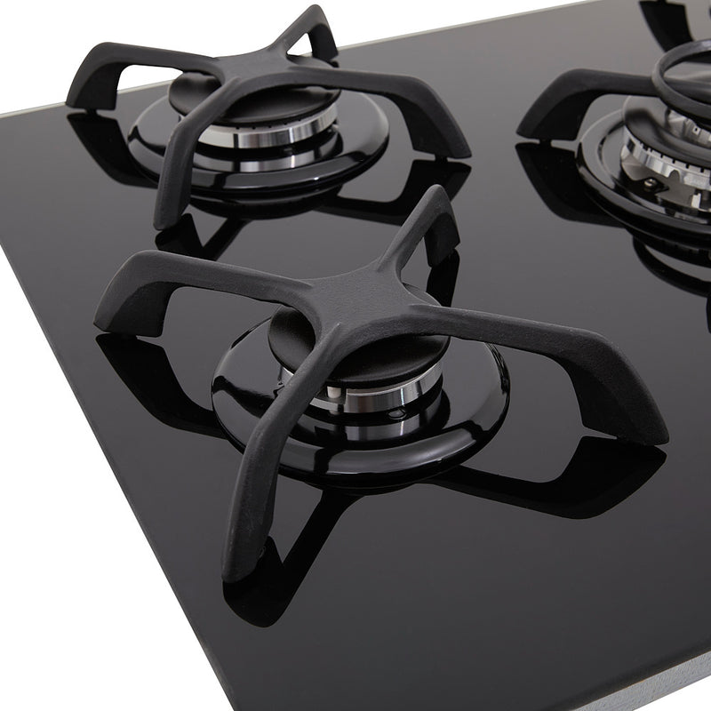 Cubierta de empotrar de Cristal de 76 Cm Negro Gas Natural 9000748