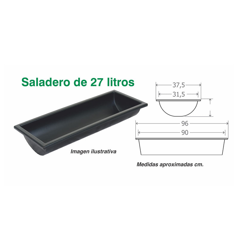 Saladero 27 Litros Color Negro AFAP00705A