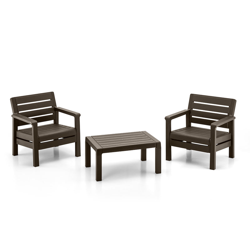 Set Balcon Baru x2 Sillones Wengue 14252