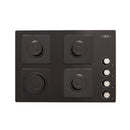 Cubierta Haceb 60x43 cm 4 Puestos Gas Natural Negro 9003536