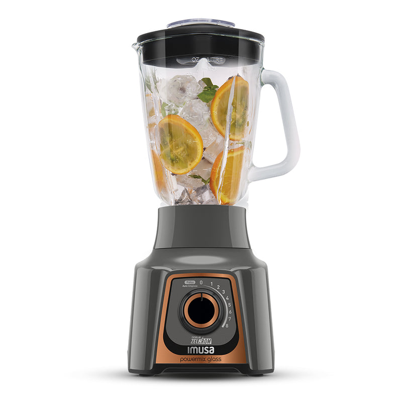 Licuadora Powermix Glass 8 Velocidades Gris Exclusivo LM289BI1