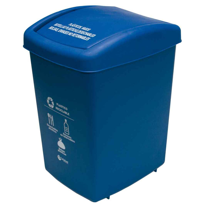 Papelera 36 Litros Tapa Plana - Rojo 677