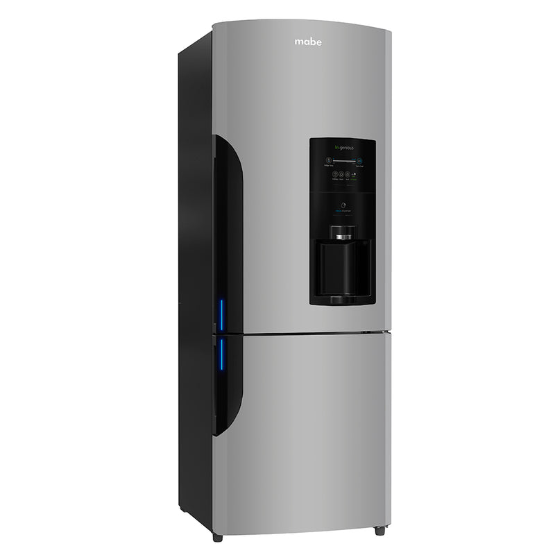 RMB400IBBRX0   Nevera Bottom Freezer 400 Lts. Brutos Inox Mabe.