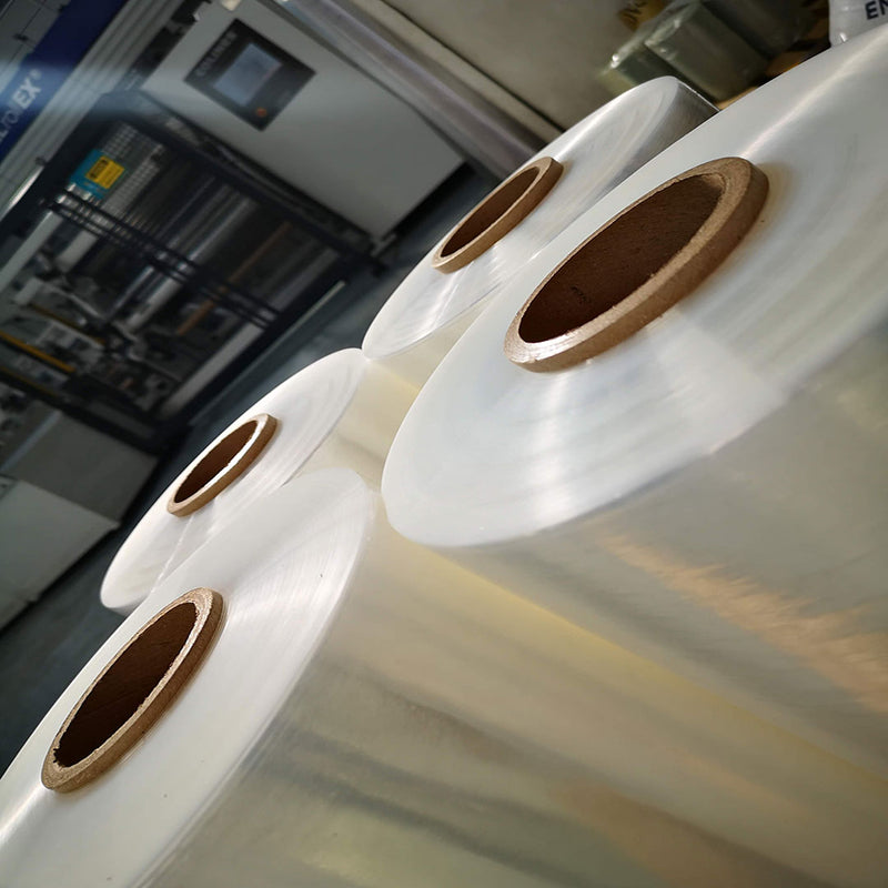 Plástico stretch uso manual 45cm ancho x 450mts largo calibre 15 04515450