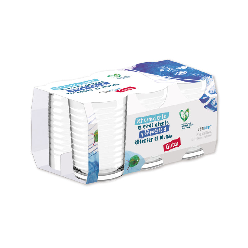 Vaso de Rayas Liso 8 Can X 6 Unidades 0900CL6CPT23