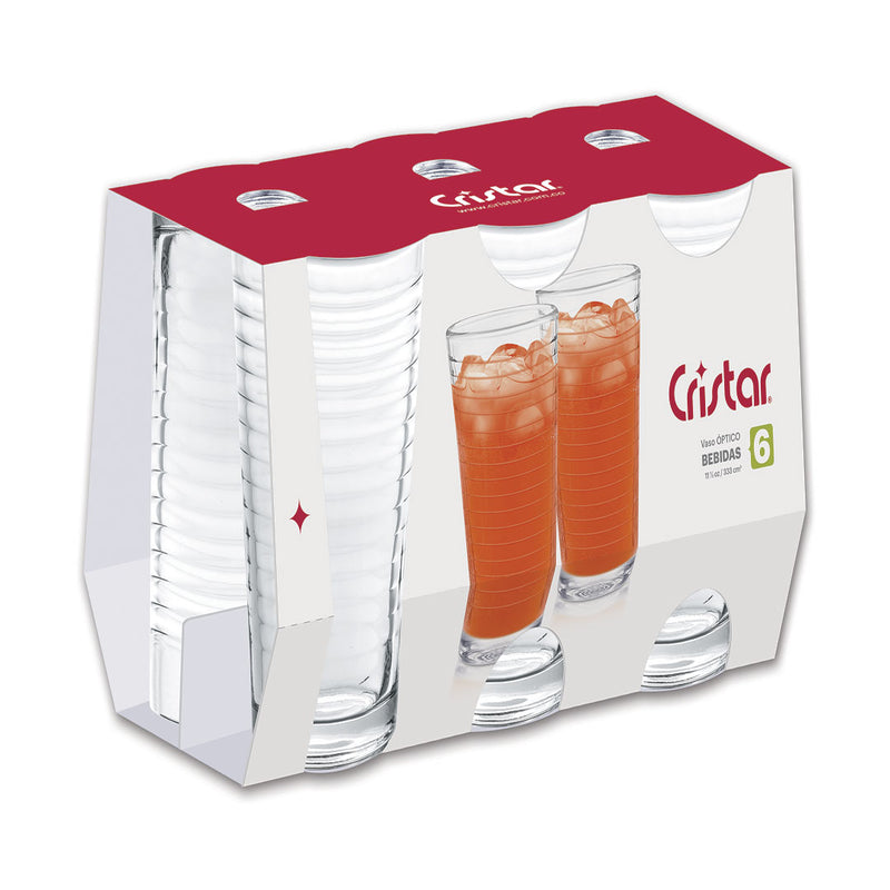 0292CL    Vaso Óptico Bebidas (8 Canastilla x 6 Unidades)
