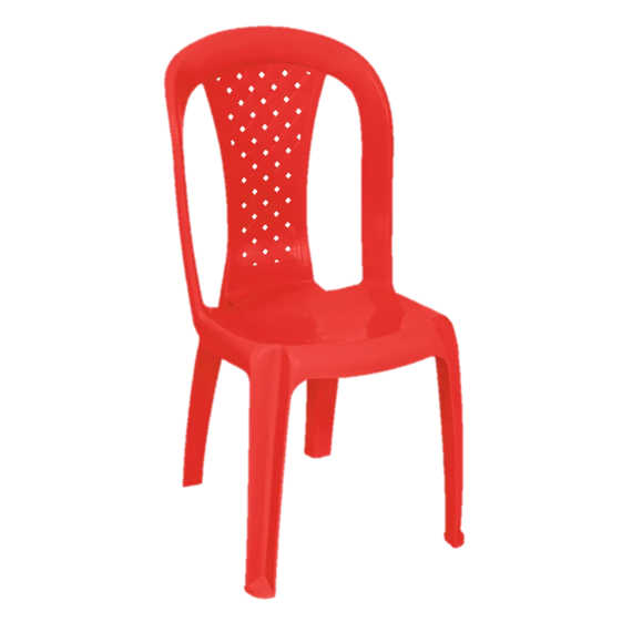Silla Crystal Sin Brazos Rojo 1040