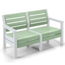 Sofa Doble Baru Verde Salvia y Blanco 14193