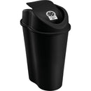 Papelera Tapa Vaivén 25 Litros Negro 12192