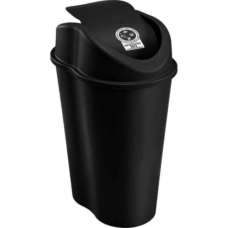 Papelera Tapa Vaivén 25 Litros Negro 12192
