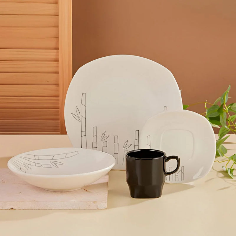 Vajilla Corona Bambu Cuadrada 4 Puestos 16 Piezas Multicolor VL124A040316