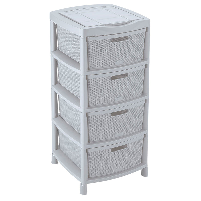 Gavetero Fique 4 Gavetas Gris Hielo 12549