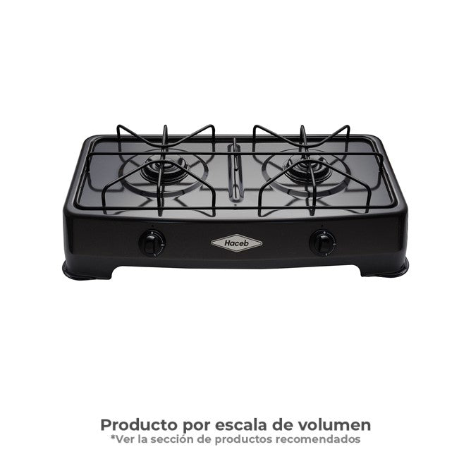 Sobremesa a gas Arezo de 2 Puestos color Gris - Gas Propano 9000690