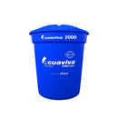 Kit 2000 Litros Acuaviva Tanques + Tapa + Conexiones Color Azul