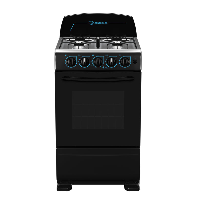 Estufa de Piso Mabe 4 Puestos de 20" 110V Negro CCC20ANXN-5