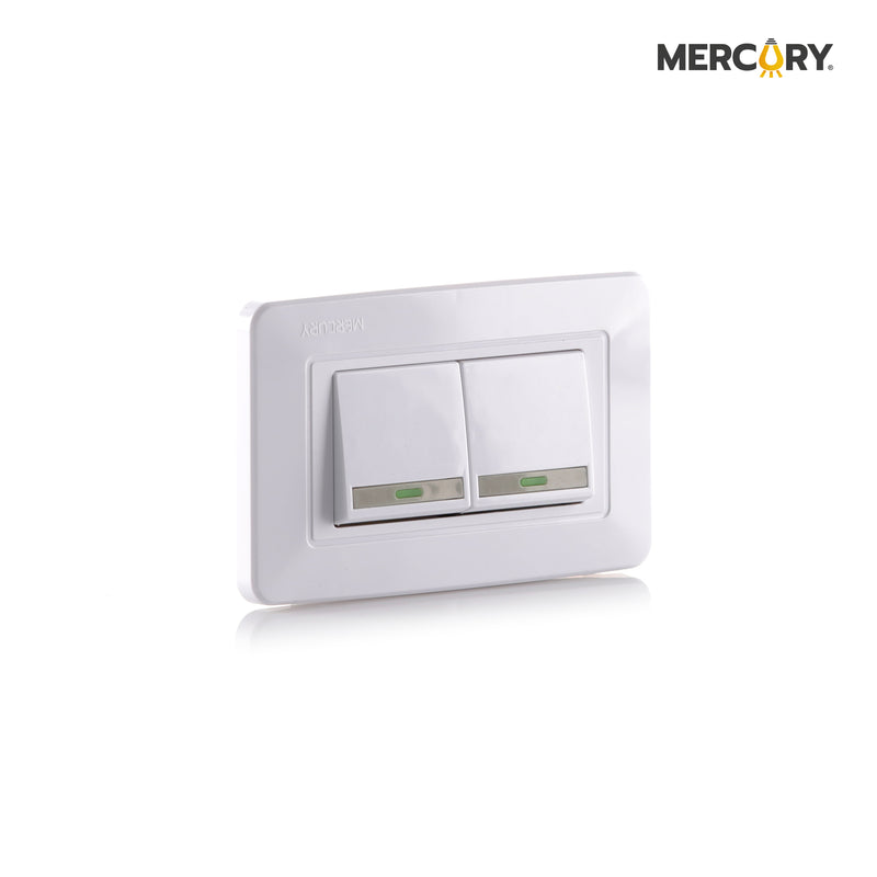 Interruptor Doble Conmutable Blanco ETI09