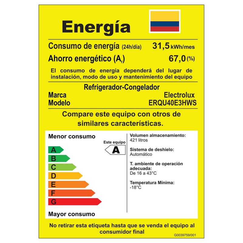 Nevera No Frost Multi Door 421LT Silver ERQU40E3HWS