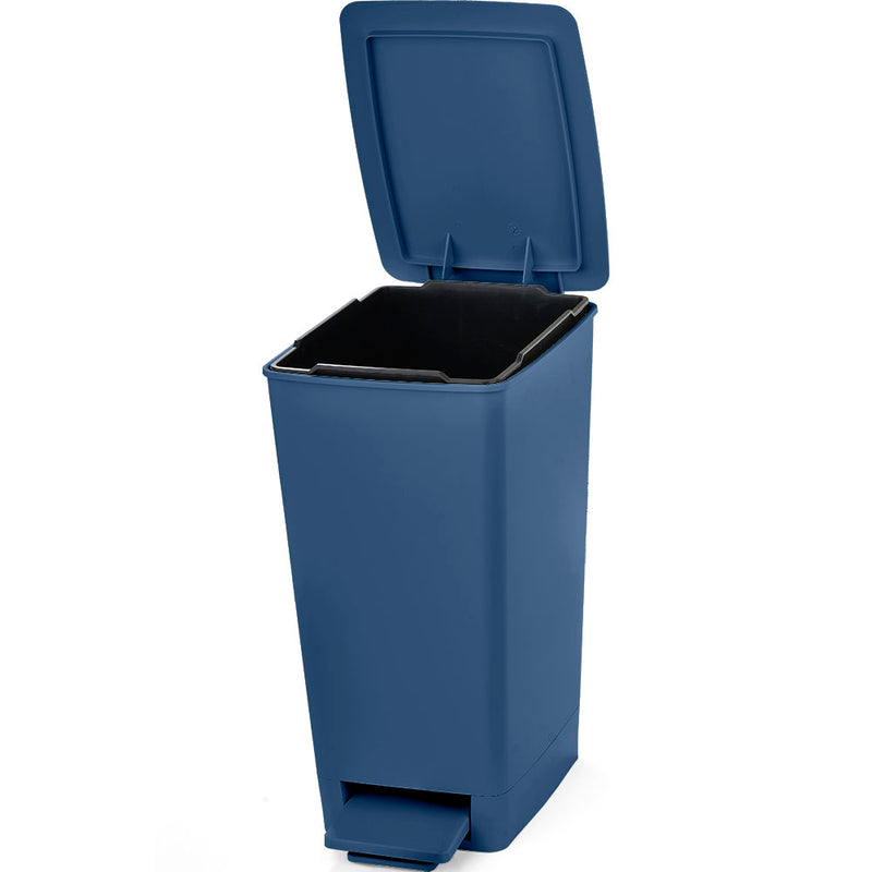Basurero con Pedal Slim 8lt Azul Petroleo 14179