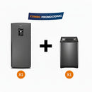 Combo Nevera Mabe 205L + Lavadora Automática 9Kg Gris COMBOANIV1