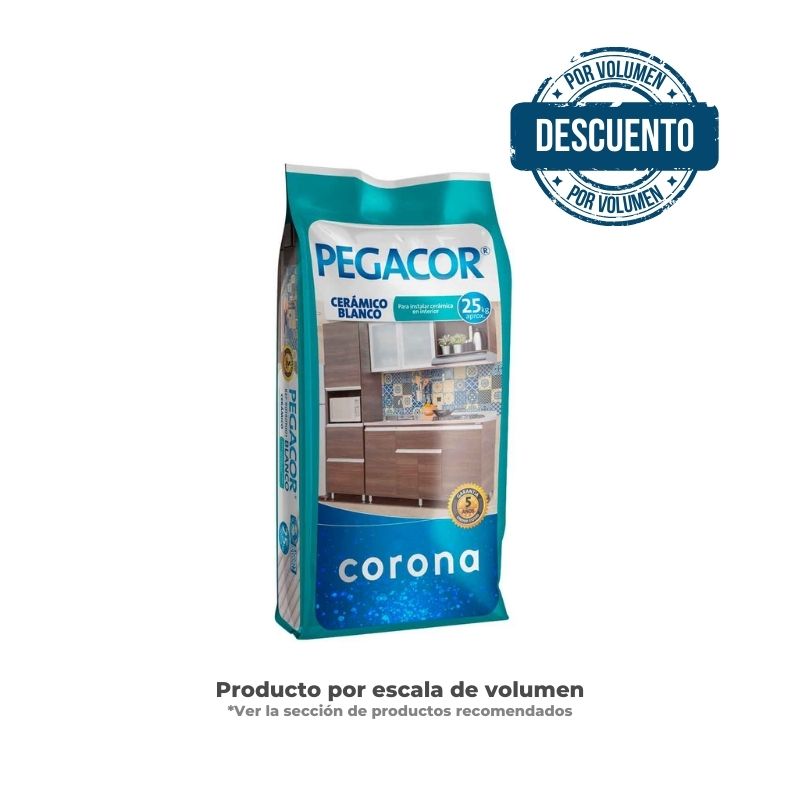 Pegacor cerámico blanco Bulto x 25Kg