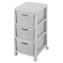 Cajonero Fique 3 Gavetas Gris Hielo 12567