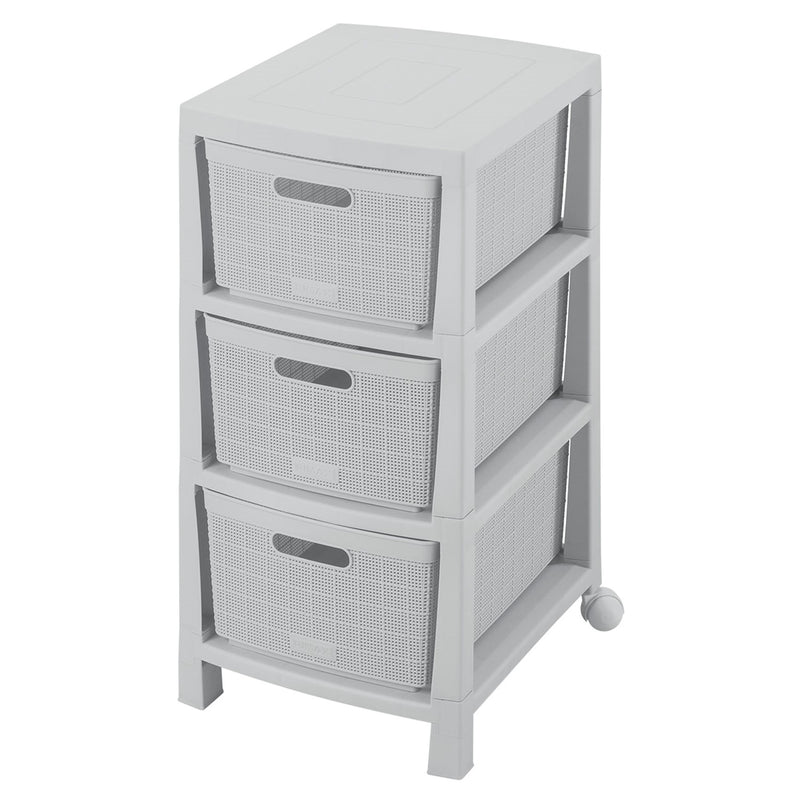 Cajonero Fique 3 Gavetas Gris Hielo 12567