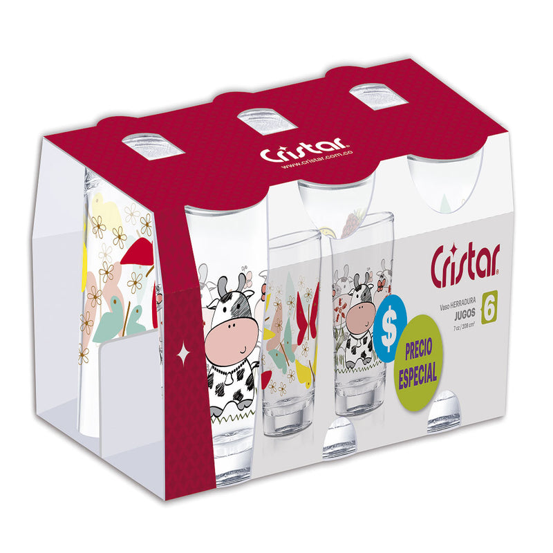 Vaso Herraduras Jugos (8 Canastilla x 6 Unidades). 0100CD6PR