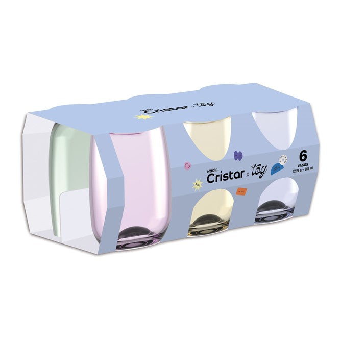 Vaso Agua Rocks Toy 12.25 oz 8 Canastillas x 6 Unidades 0765CC6TOY25