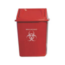 Papelera vaiven de 22lt color rojo con etiqueta 320