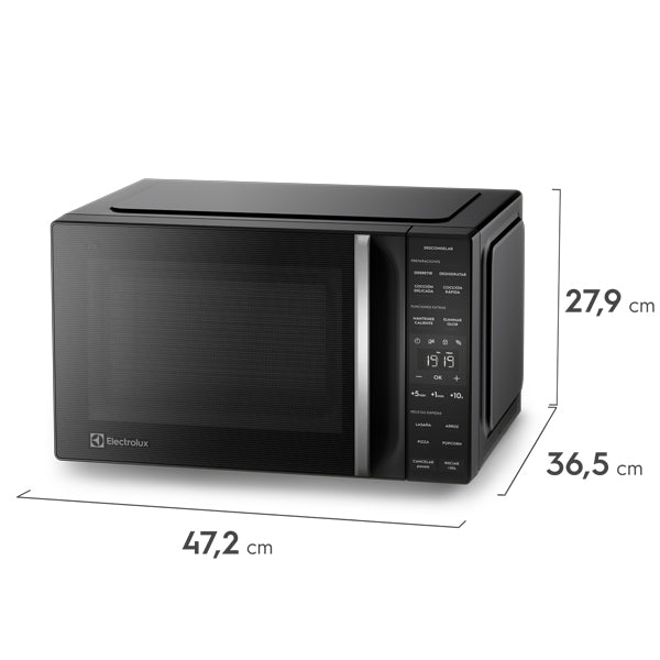 Horno Microondas Freestanding de 25 Litros Negro