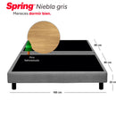 Base Cama Doble 160x190 Gris Niebla en Madera 30401880