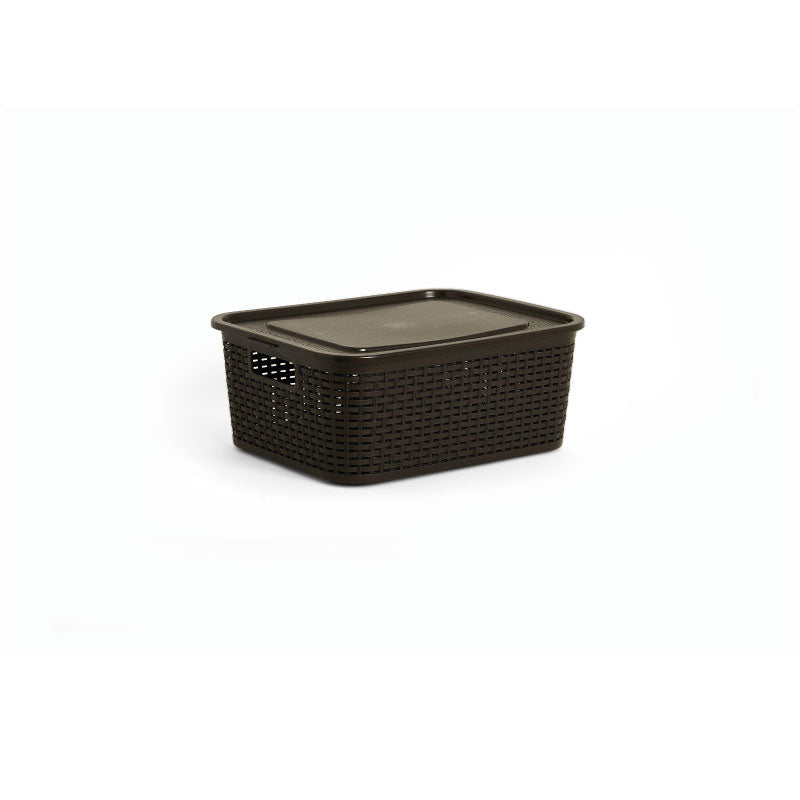 Canasta Rattan Ecored 8Lt Cafe 02496CAFE