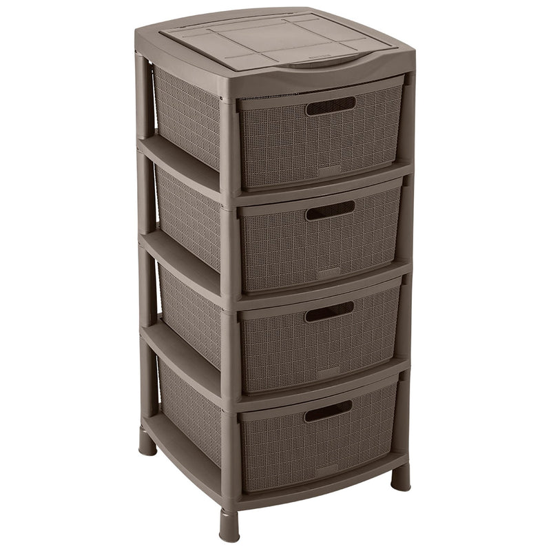 Gavetero Fique 4 Gavetas Mocca 12550