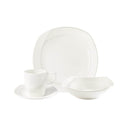 Vajilla Luciana 4 Puestos 16 Piezas Cuadrada Blanco VL1100040416